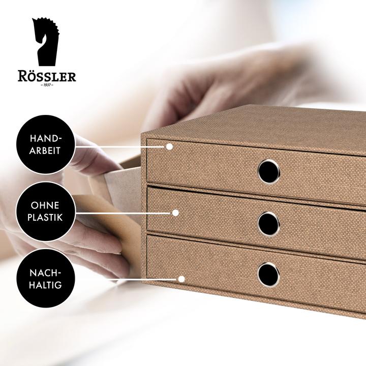 Produktbild Rössler Schubladenbox Soho hazelnut (A4)