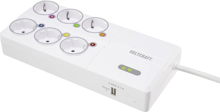 Voltcraft SEM8500 Dispositivo di misurazione dei costi energetici con prese radiocomandate, esportazione dei