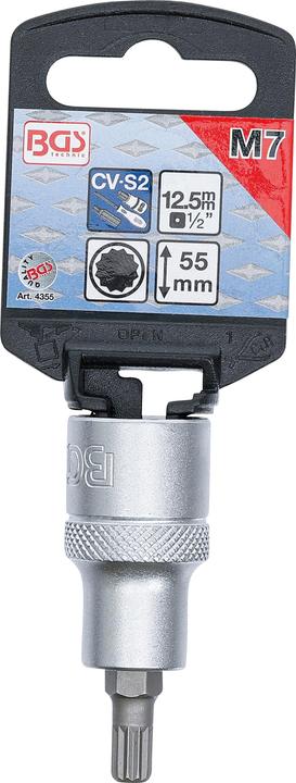Actual product image BGS Bit Socket 12.5 mm (1/2") Drive Spline (for XZN) M7