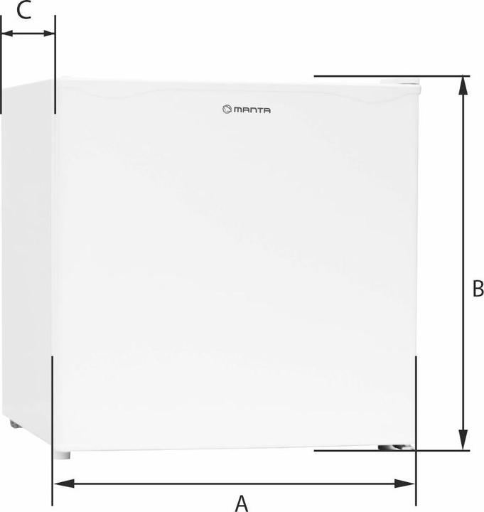 Image du produit Manta MM515PSL Fridge 46L Silver inox/black (46 l)