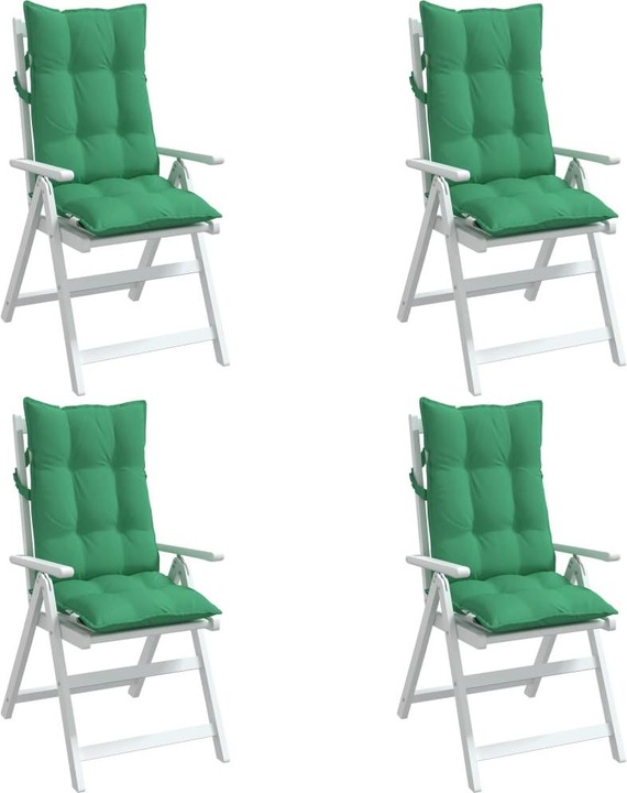 Image du produit VidaXL Coussins de chaise à haut dossier 4 pcs. Tissu Oxford (120 x 50 x 7 cm)