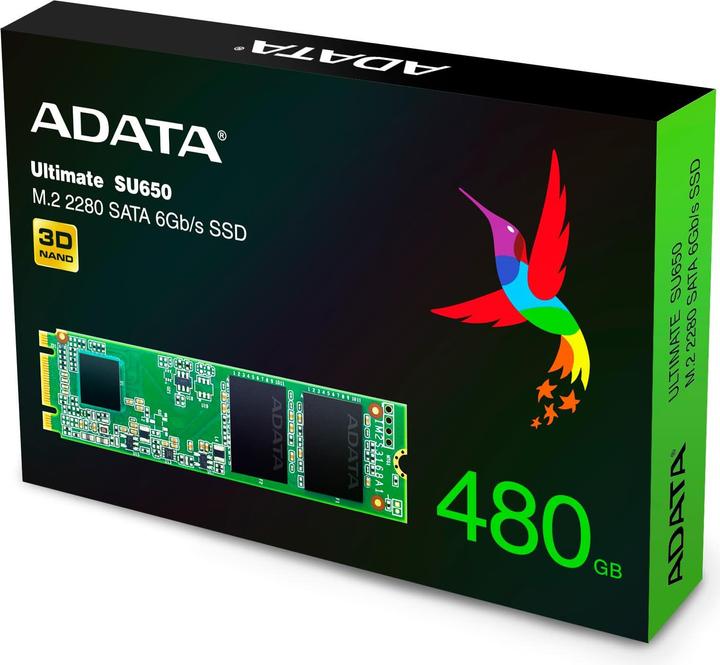 Produktbild Adata Ultimate SU650 - 480 GB SSD - intern - M.2 2280 (480 GB, M.2 2280)