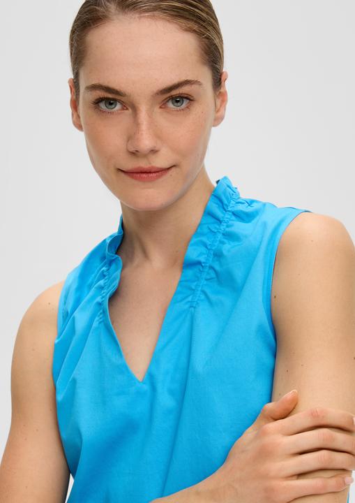 Produktbild S.Oliver Bluse Ärmellose Bluse mit gerüschtem Kragen (48)