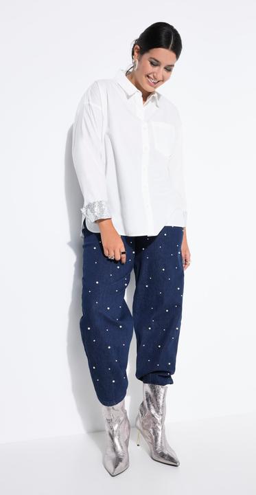 Produktbild Studio Untold Hemdbluse, oversized, Glitter-Manschetten (innen) (54)