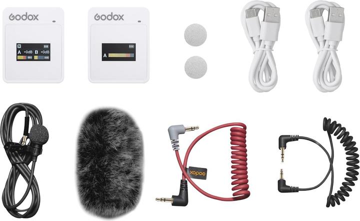 Image du produit Godox Système de microphone sans fil MoveLink II M1 2,4GHz (blanc) (Nouveauté)