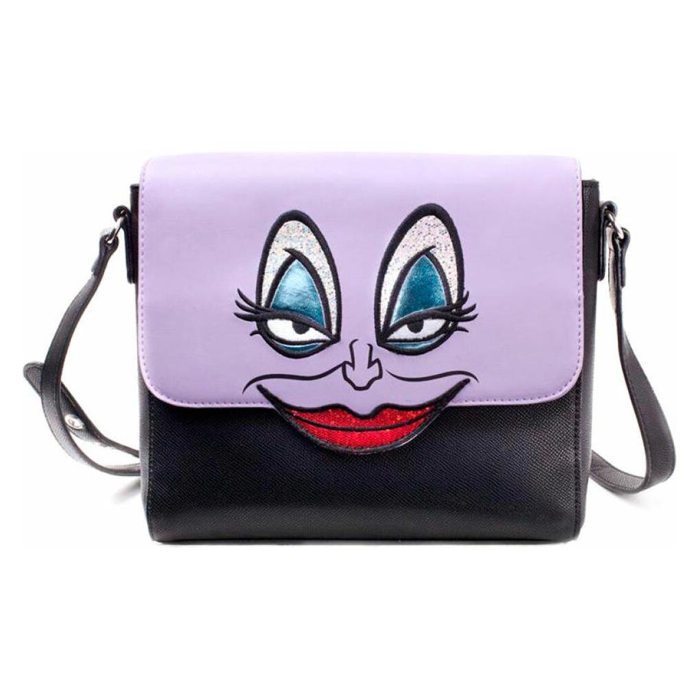 The Little Mermaid, Damen, Handtasche, Ursula Croco Shoulderbag, Schwarz, Violett