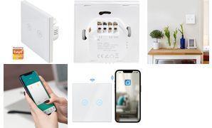 Actual product image LogiLink Smart Home Wi-Fi Wall Switch 2-Fold