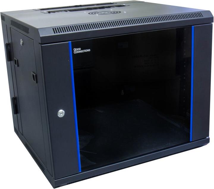 Produktbild Good Connections Wandgehäuse 9HE RAL 9005, 550mm tief zweiteilig (9 HE, 19 Zoll Rack)