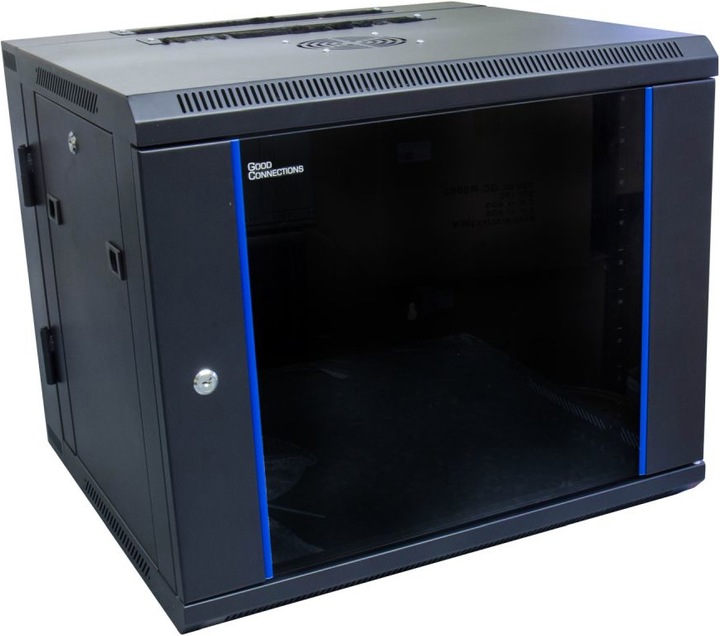 Produktbild Good Connections Wandgehäuse 9HE RAL 9005, 550mm tief zweiteilig (9 HE, 19 Zoll Rack)