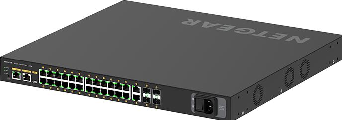 Actual product image Netgear PoE+ Switch AV Line M4250-26G4F-PoE+ 28 Port (26 ports)