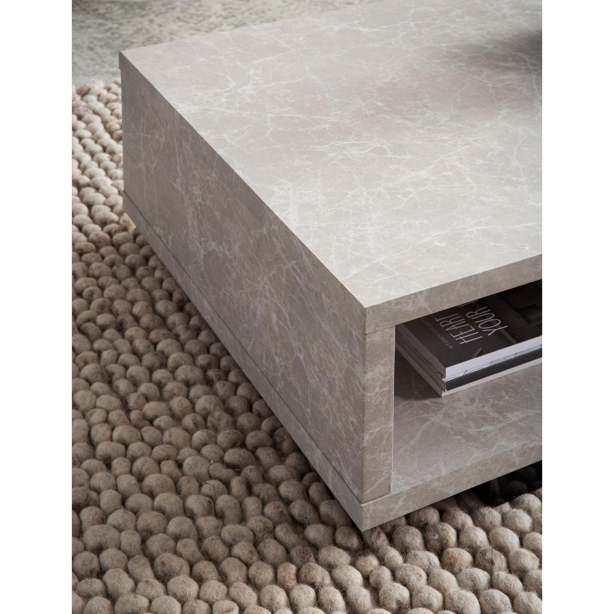 Thumbnail - FineBuy, Couchtisch + Beistelltisch, Couchtisch 100 cm Wohnzimmertisch Sofatisch Stauraum Gross Kaffeetisch