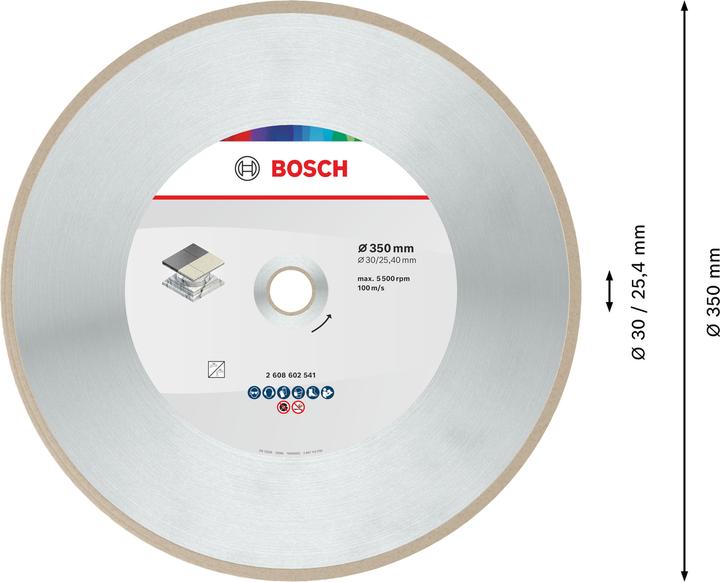 Produktbild Bosch Professional Zubehör Diamanttrennscheibe Standard for Ceramic, 350 x 30 + 25,40 x 2 x 7 mm