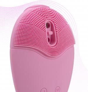 Actual product image Humanas Aura Foam Schall-Gesichtspflegebürste – Rosa