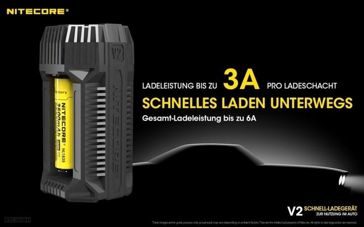 Produktbild Nitecore V2 - Kfz-Ladegerät