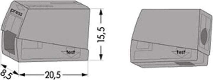 Produktbild Wago LEUCHTENKLEMME - 2.5mm - 105° - GRAU