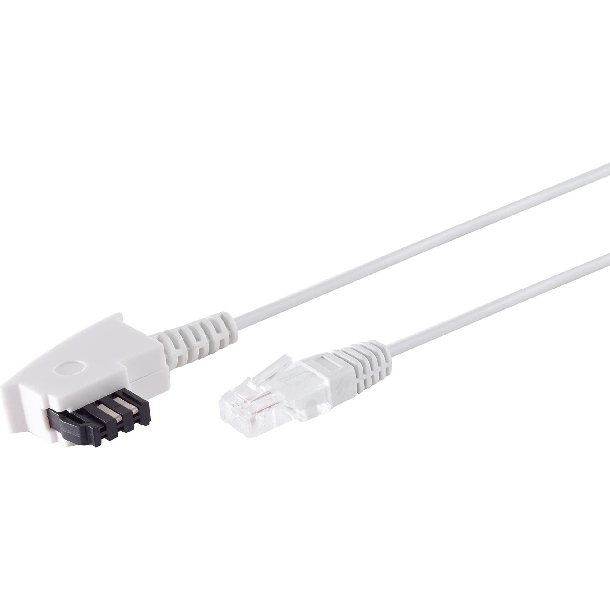 Shiverpeaks S/CONN maximum connectivity TAE-F Stecker auf RJ45 Stecker, VDSL Routerkabel, weiss, 1,5m, Telefon Zubehör