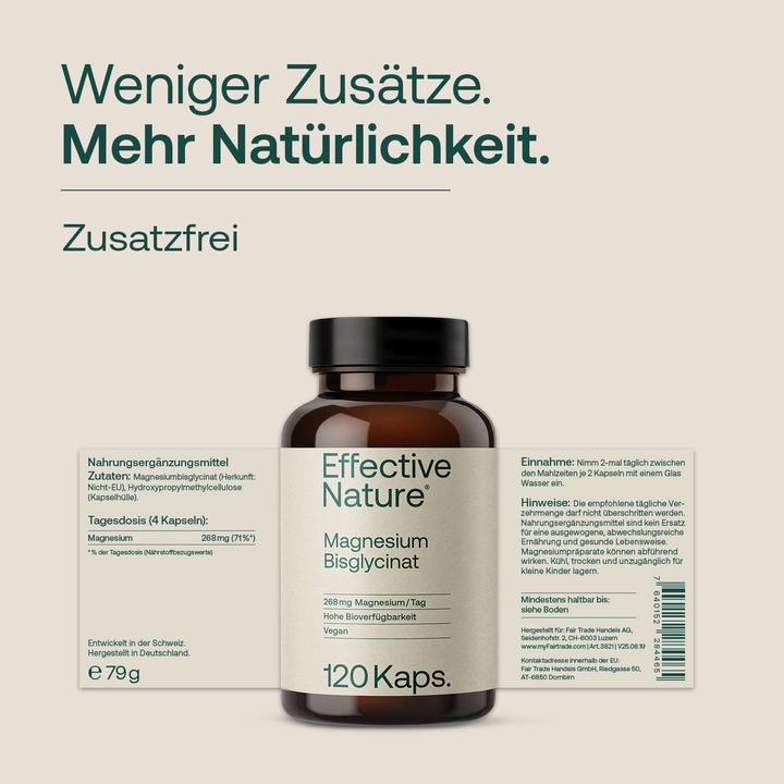 Effective Nature Magnesium bisglycinate (120 pcs., Capsules, 79 g)