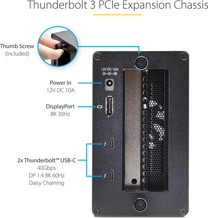 Actual product image StarTech 2TBT3-PCIE-ENCLOSURE (Thunderbolt, 2 Ports)