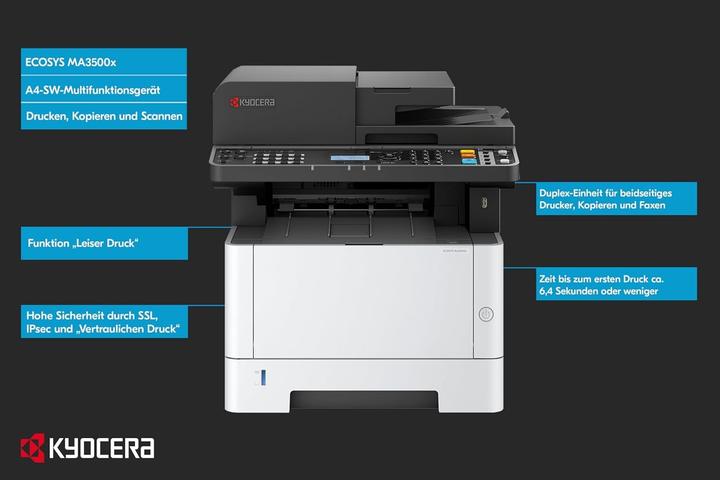 Actual product image Kyocera ECOSYS MA3500X/PLUS (Laser, Black and white)