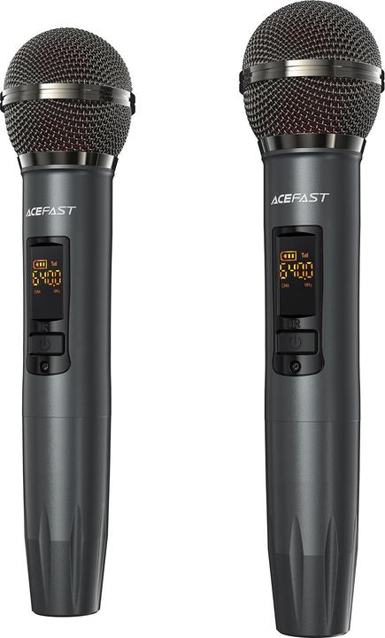 Actual product image Acefast K1 wireless karaoke speaker with 2 microphones - black