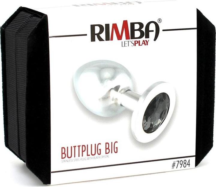 Actual product image Rimba Stainless steel plug with crystal (L)