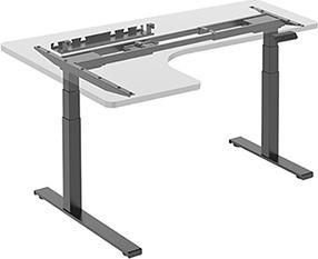 Neutral Powerton ERGO EDGE Ecktischgestell mit elektrisch verstellbarer Höhe 125 kg Tragfäh, schwarz