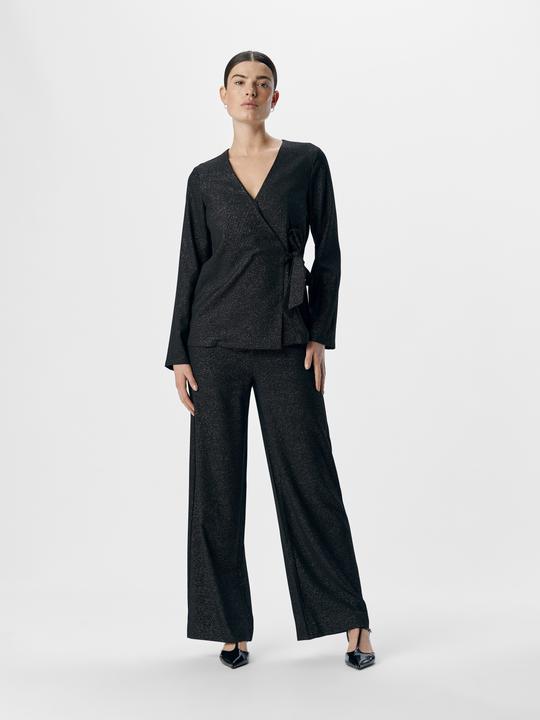 Produktbild Object Glitzer Hose mit weitem Bein