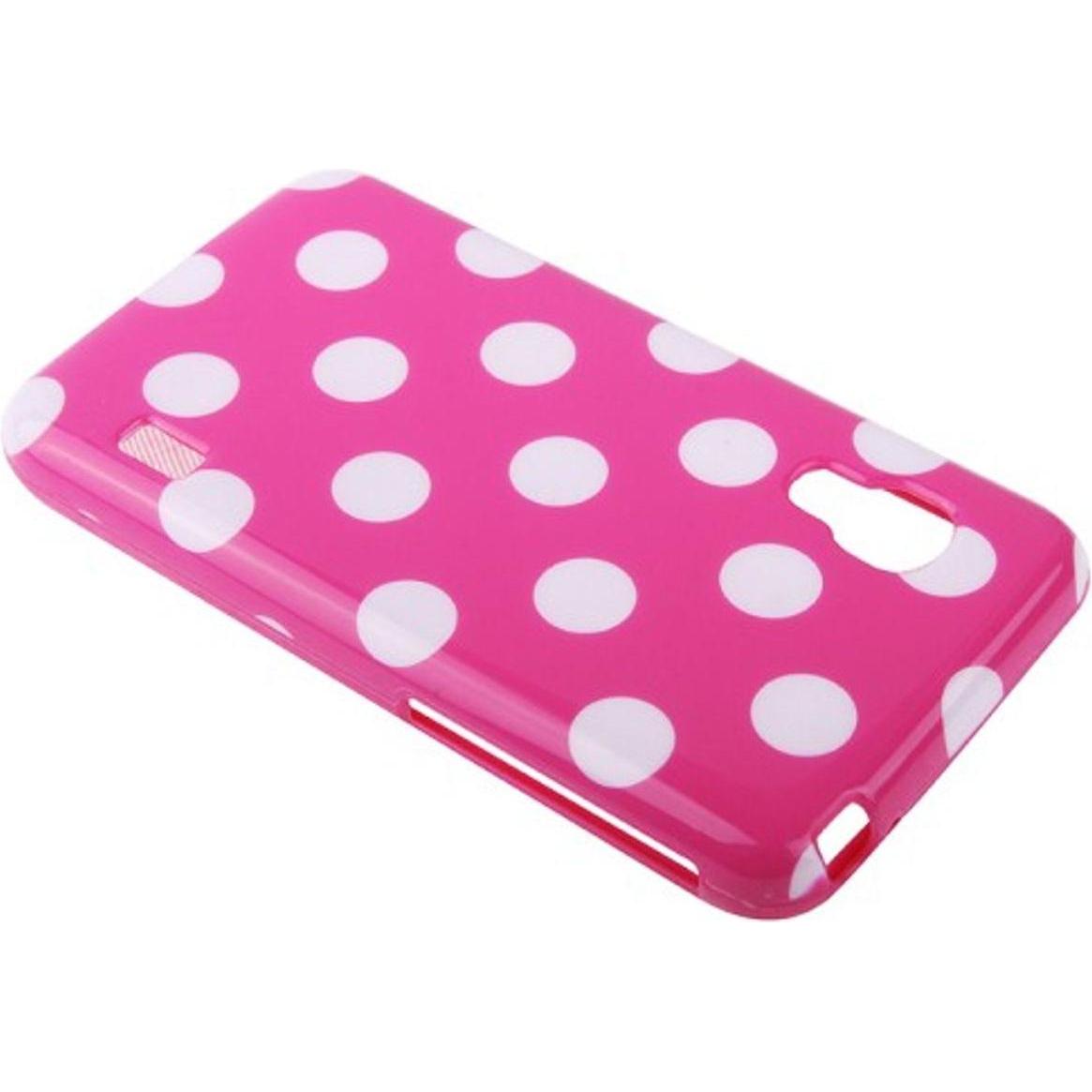 Thumbnail - König Design Schutzhülle TPU Punkte Case für Handy LG Optimus L5 II / E455 (LG Optimus L5 II), Smartphone Hülle, Rosa