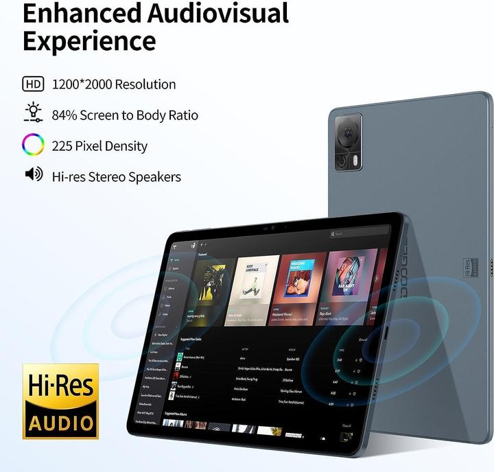 Actual product image Doogee T20S (Tablet 4G - 10.4", 128 GB, 8 GB RAM) Black (4G, 10.40", 128 GB, Black)