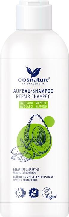 Cosnature Repair Shampoo Natural Regenerating Shampoo For Hair With Avocado And Almonds 250Ml (250 ml, Flüssiges Shampoo)