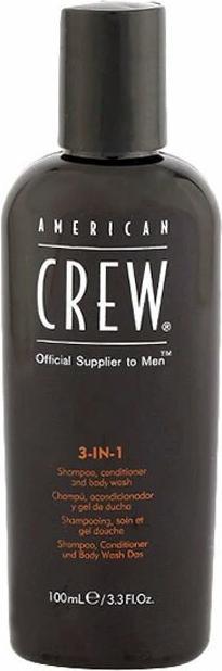 Produktbild American Crew Classic - 3-in-1 Shampoo, Conditioner & Body (100 ml, Flüssiges Shampoo)