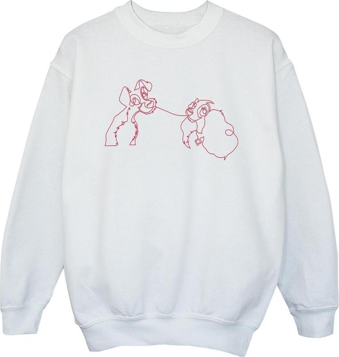 Produktbild Disney Lady And The Tramp Spaghetti Outline Sweatshirt Mädchen (128)