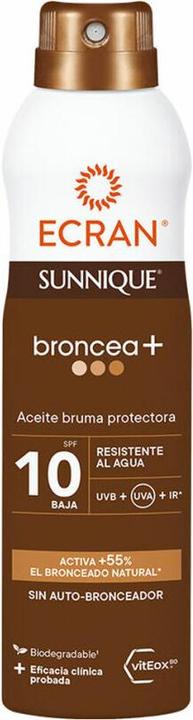Actual product image Ecran Sunnique Broncea Aceite Bruma Spf10 250ml (Suntan oil, Up to SPF 10, 250 ml)