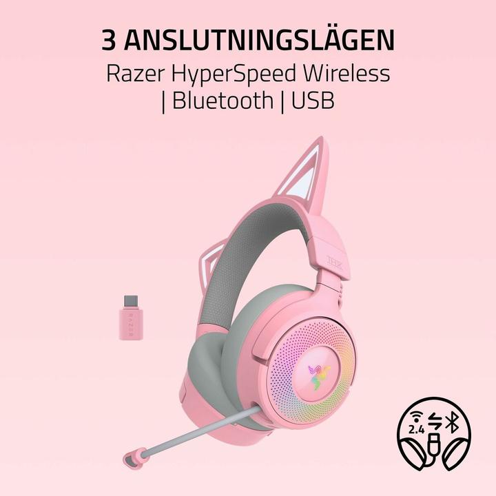 Image du produit Razer Kraken Kitty V3 Pro - Quartz (Sans fil)