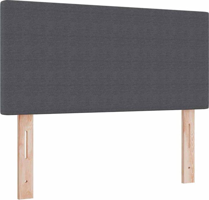 Image du produit vidaXL Tête de lit LED Gris foncé uni 80 cm Tissu velours côtelé (160 x 5 x 88 cm)