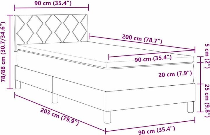 Produktbild vidaXL Bettmatratze (90 x 200 cm)