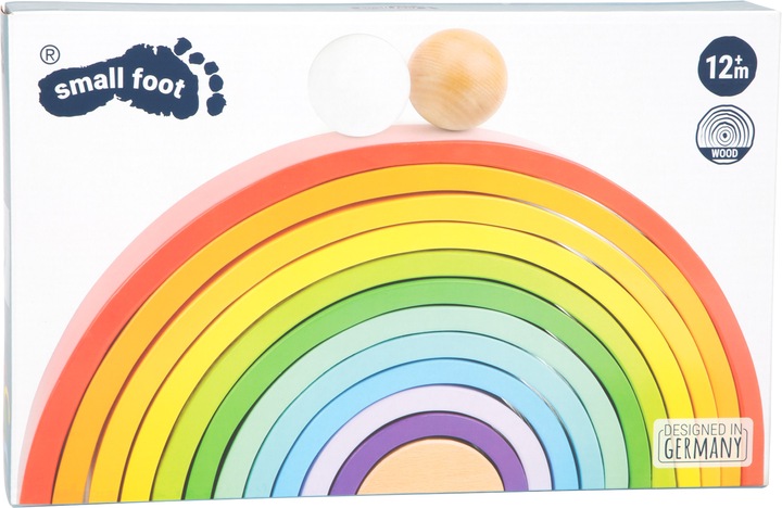 Actual product image small foot Wooden blocks rainbow XL