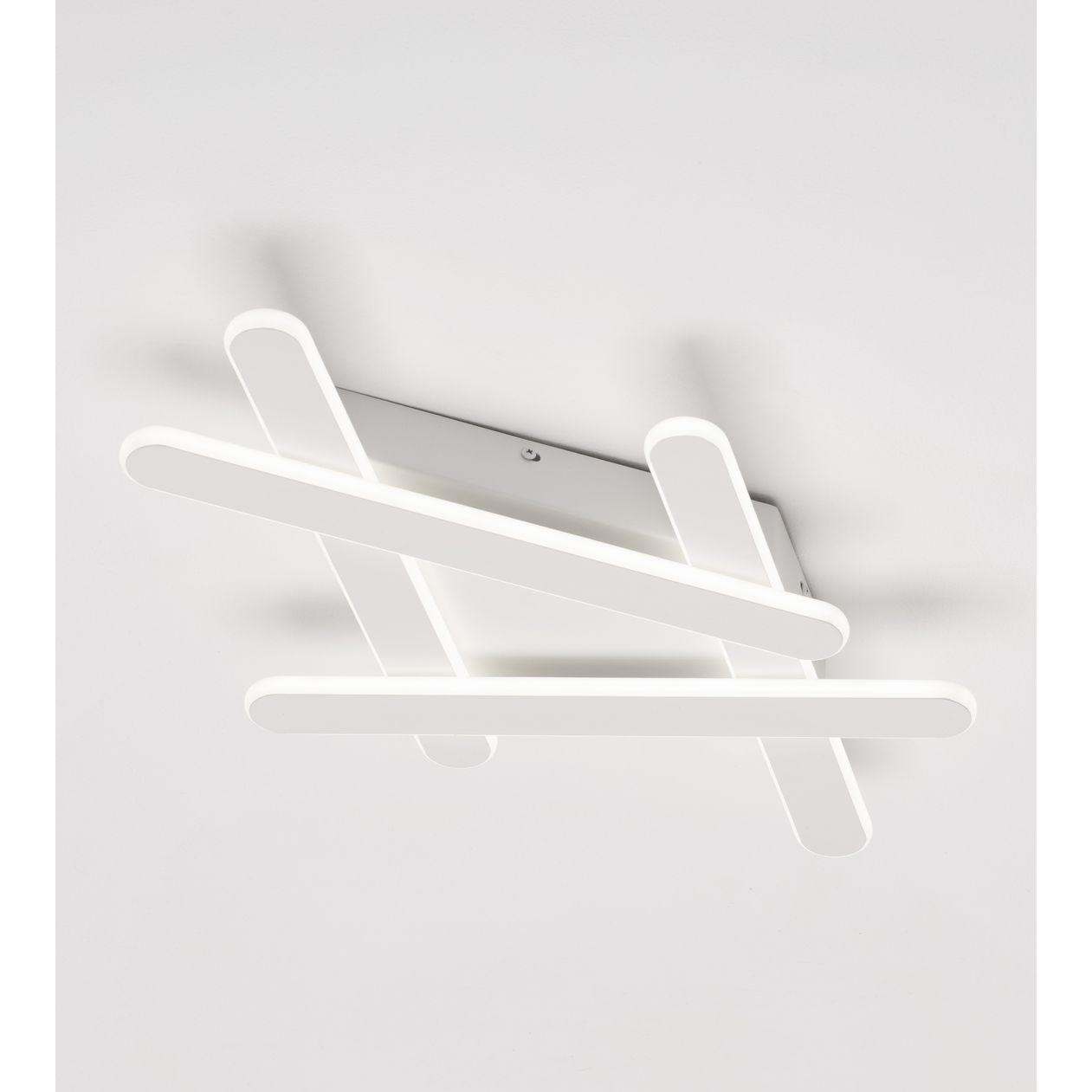 Thumbnail - Nova Luce, Wandleuchte + Deckenleuchte, WILLOW LED Deckenleuchte Weiss 38W Warmweiss 51x39x5,6cm dimmbar 9210920