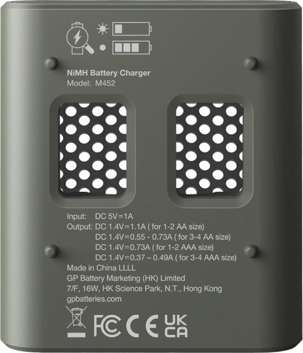 Image du produit GP Batteries Rechargeur de batterie (4 pcs, AA, 2600 mAh, Piles rechargeables + chargeur)