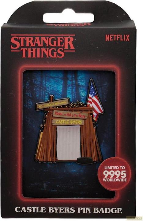 Actual product image Fanattik Stranger Things Ansteck-Pin Castle Byers Limited Edition