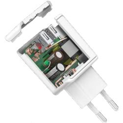 Thumbnail - Schwaiger 230V Ladeadapter 2x USB 2.4A weiss (12 W), USB Ladegerät, Weiss