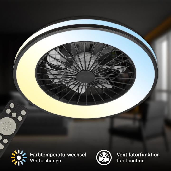Produktbild Briloner CCT Deckenleuchte mit Ventilator