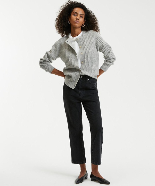 Actual product image La Redoute Collections Straight high-waisted jeans in 7/8 length (M)
