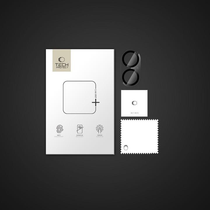 Actual product image Tech-Protect Cam Fit+ Kameraabdeckung für iPhone 16 / 16 Plus - Transparent (1 pcs., Apple iPhone 16, Apple iPhone 16 Plus)