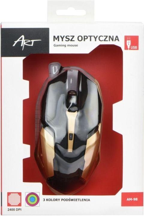 Actual product image Art MYART AM-98 Optical Gaming Mouse 2400DPI USB AM-98 (Cable)