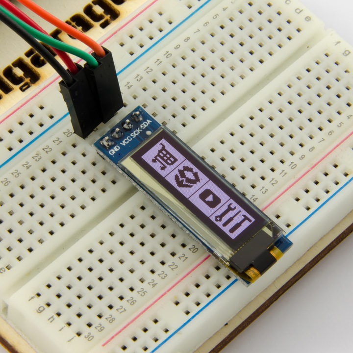 Actual product image Purecrea OLED Display White I2c 128x32 0.91"