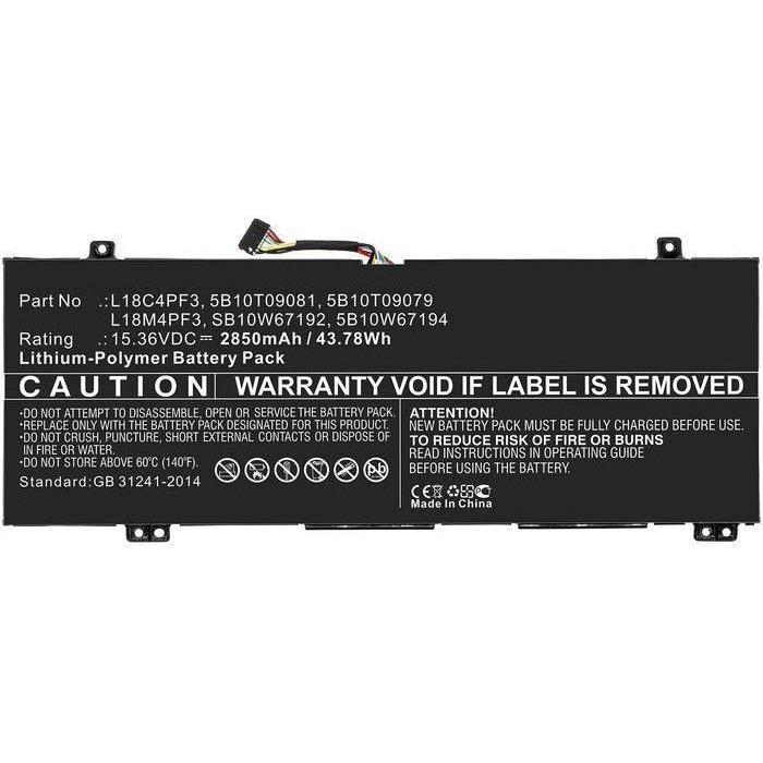 CoreParts 5B10W67415-CP (2850 mAh), Notebook Akku, Schwarz