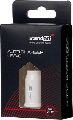 Productafbeelding Standart Autolader USB C Gt-Zj20 Wit (20 W)
