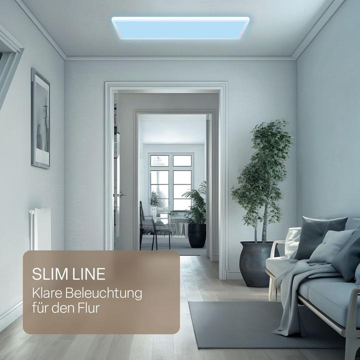 Actual product image B.K.Licht SHALLOW ultraflaches LED Panel, IP44, weiss, 580x200 (3000 lm)