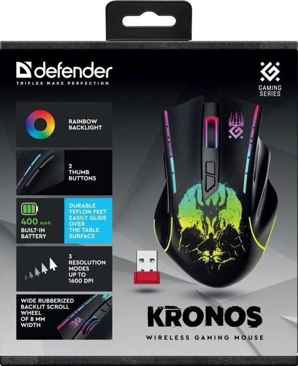 Actual product image Defender MYSZ BEZPRZEWODOWA KRONOS GM-695 RF 1600DPI 7P 52695 (Wireless)